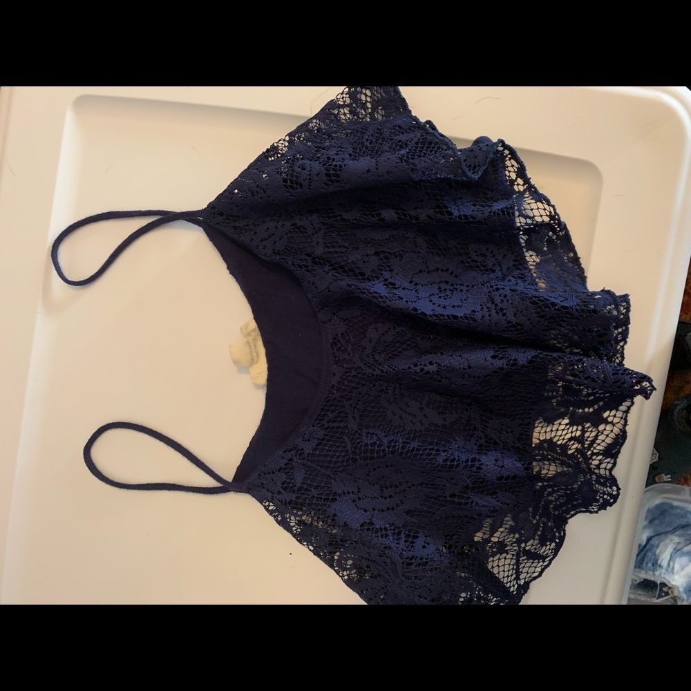 Navy blue crop top